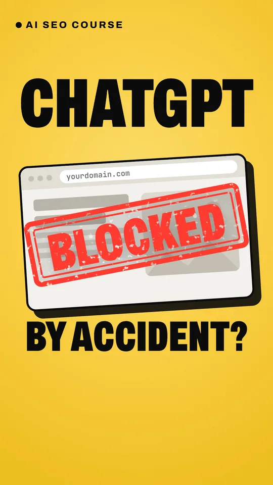 AI SEO Course Short: ChatGPT blocked by accident? A robots.txt check